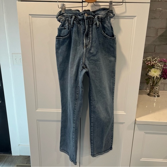 Silver Brand Jeans Co. Paper Bag Straight Cropped Jeans 27 - Picture 4 of 13